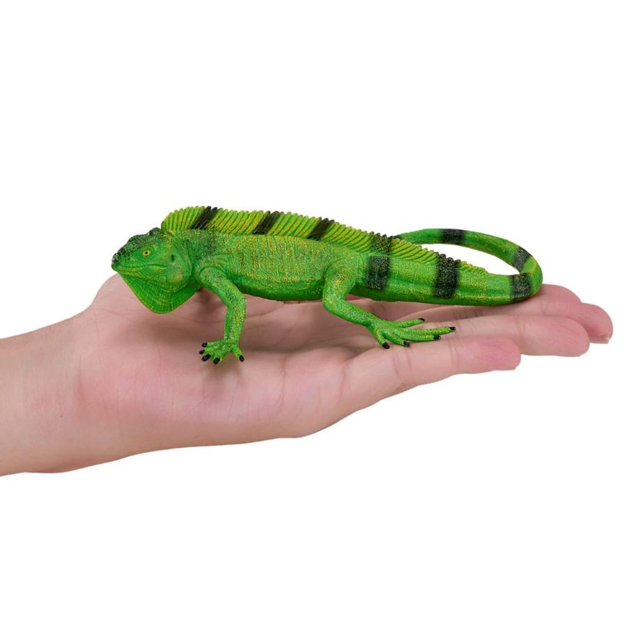 Figurine Iguane Vert MOJO - Reptile Tropical Détaillé | Collection Herpétologique