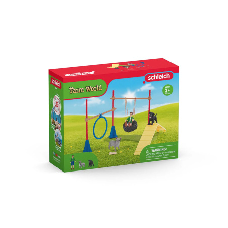 Parcours d'Éducation Canine Schleich | Monde de la Ferme 20 Pièces