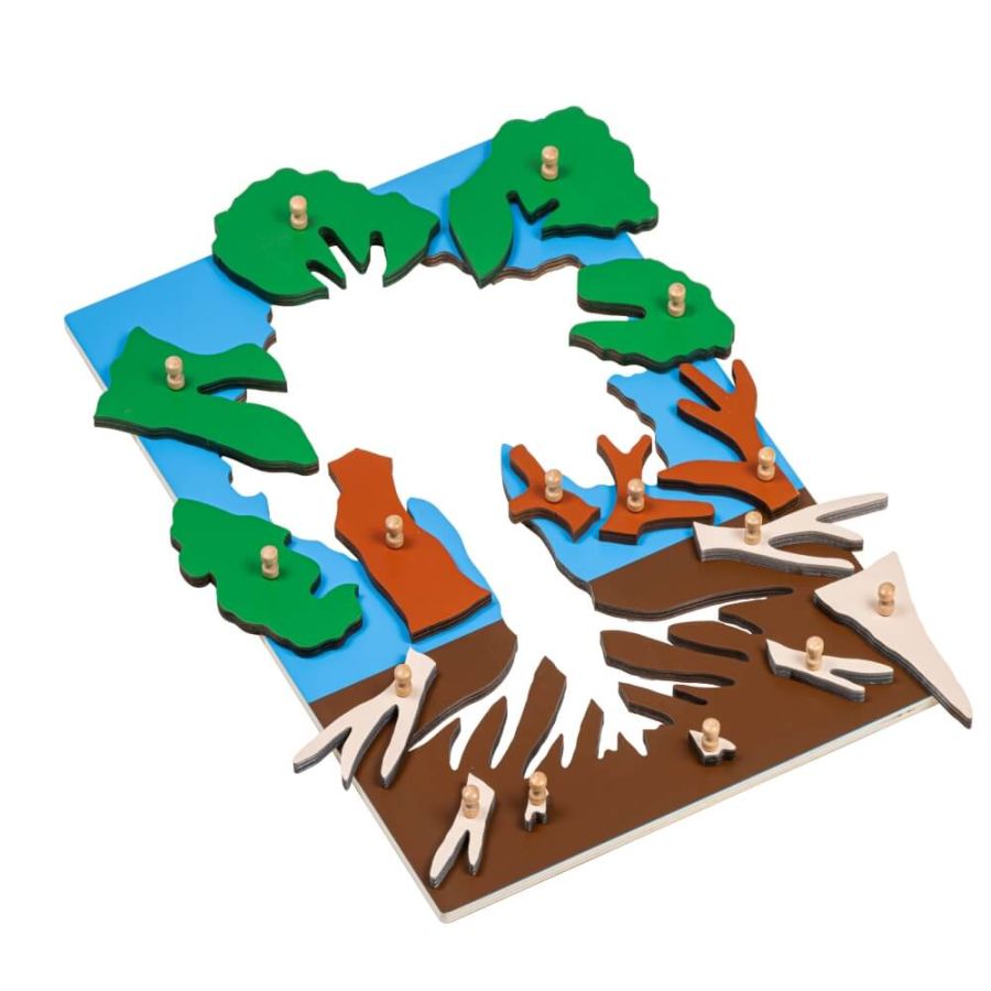 Puzzles Botaniques Montessori GAM : Lot Arbre, Feuille, Fleur - AMI