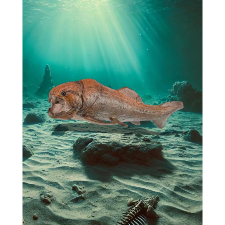 Figurine dinosaure dunkleosteus avec machoire mobile Collecta 88817 | Jouet réplique réaliste - Collection Préhistorique Juras