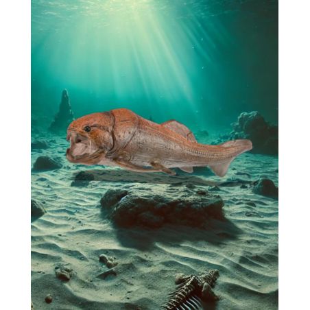Figurine dinosaure dunkleosteus avec machoire mobile Collecta 88817 | Jouet réplique réaliste - Collection Préhistorique Juras