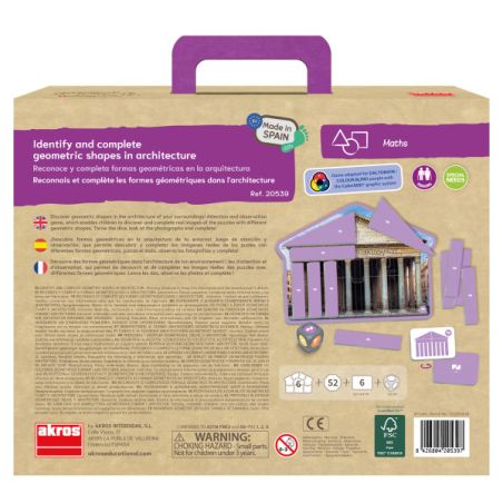 Jeu Formes Géométriques Architecture AKROS | Puzzles 3-8 ans