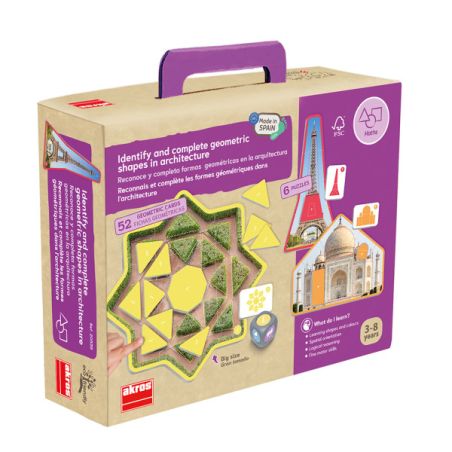 Jeu Formes Géométriques Architecture AKROS | Puzzles 3-8 ans