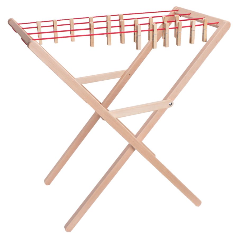 Étendoir à Linge avec Pinces | Grand Jouet Imitation en Bois