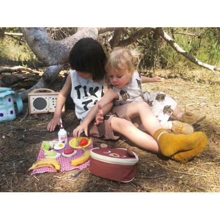 Kit Pique-Nique Ours – Jouet d’Imitation Tender Leaf (Tissu & Bois)