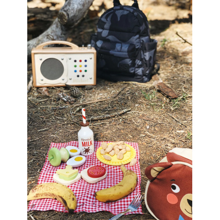 Kit Pique-Nique Ours – Jouet d’Imitation Tender Leaf (Tissu & Bois)