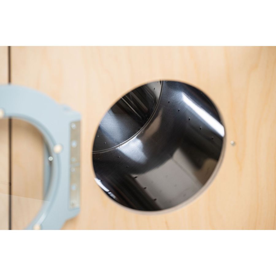 Machine à Laver en Bois Educo – Jouet d’Imitation Premium avec Tambour Métallique