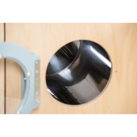 Machine à Laver en Bois Educo – Jouet d’Imitation Premium avec Tambour Métallique