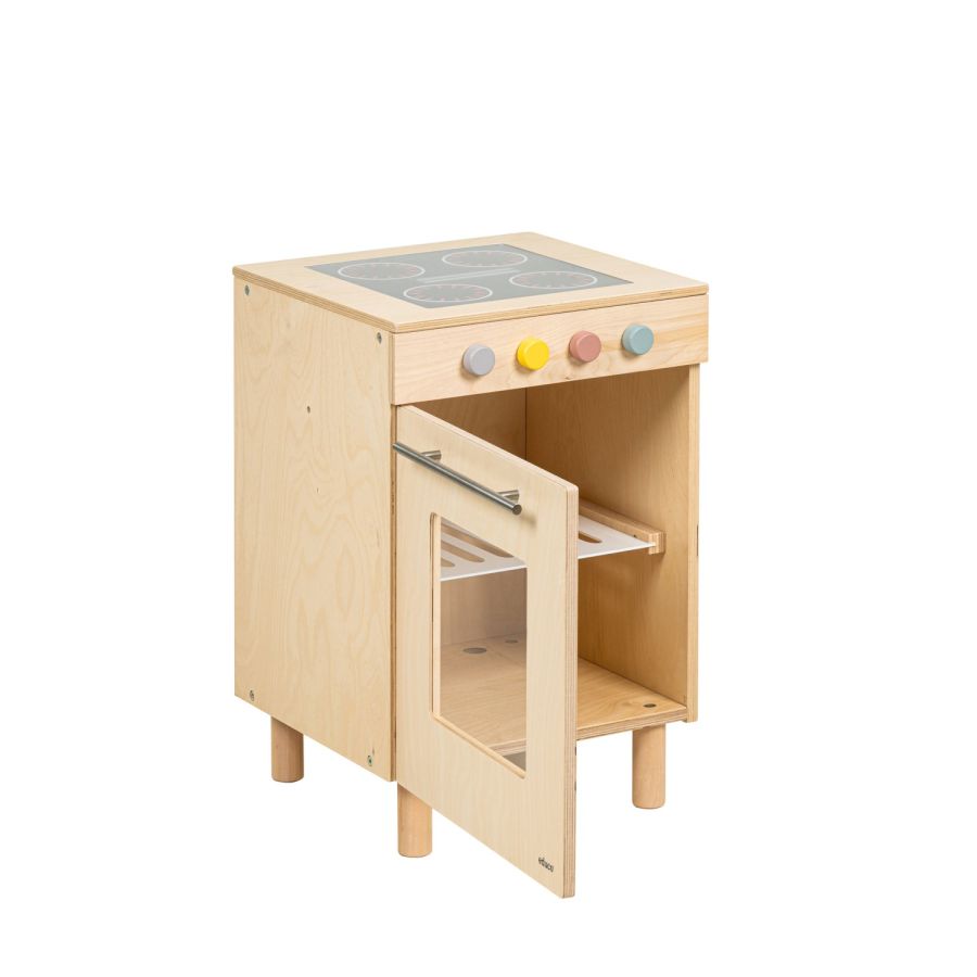 Cuisinière en Bois Educo – Induction & Four, Jouet d’Imitation Modulable