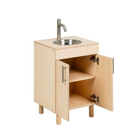 Évier en Bois – Jouet d’Imitation avec Robinet et Portes