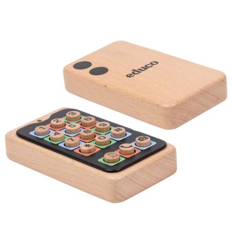 Set de Téléphones Portables en Bois – Jouet d’Imitation Moderne