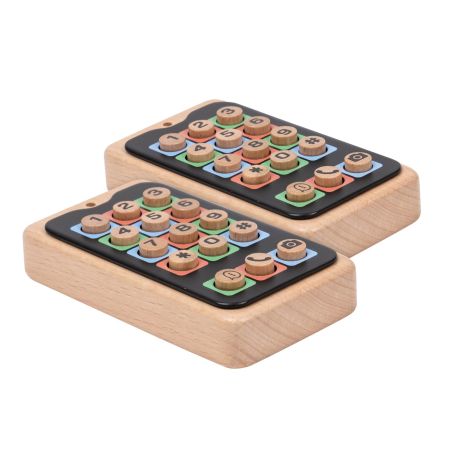 Set de Téléphones Portables en Bois – Jouet d’Imitation Moderne