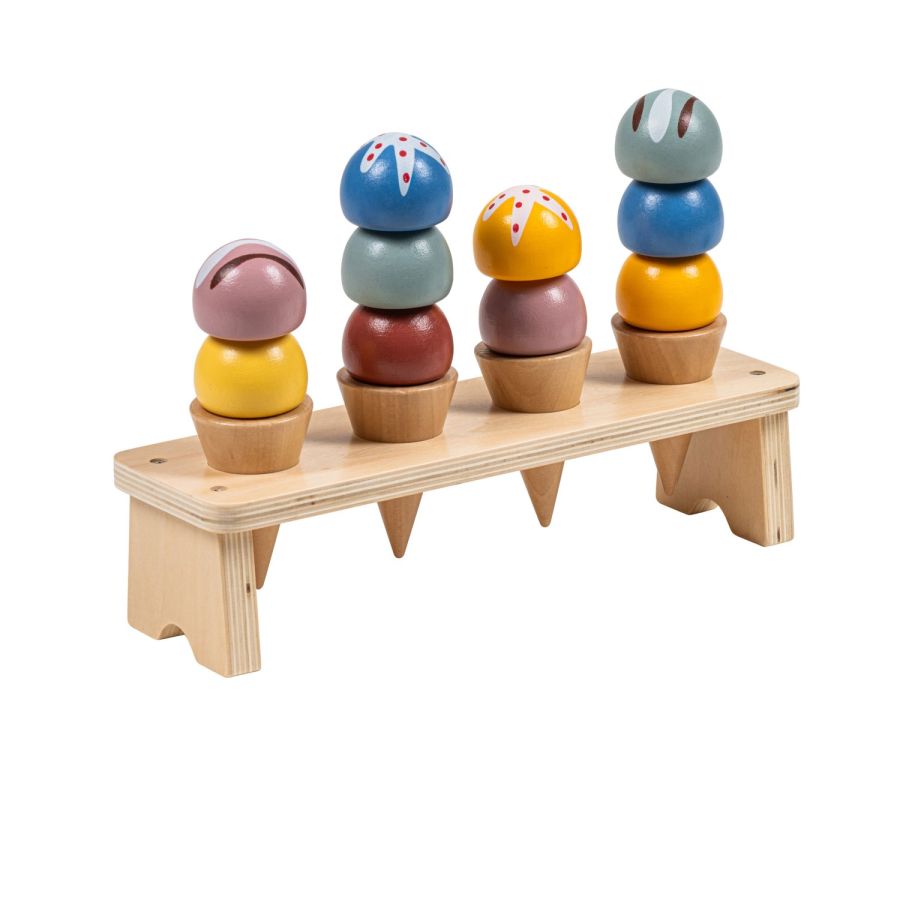 Set de Glaces en Bois – Espace Glacier et Jouet d’Imitation Gourmand