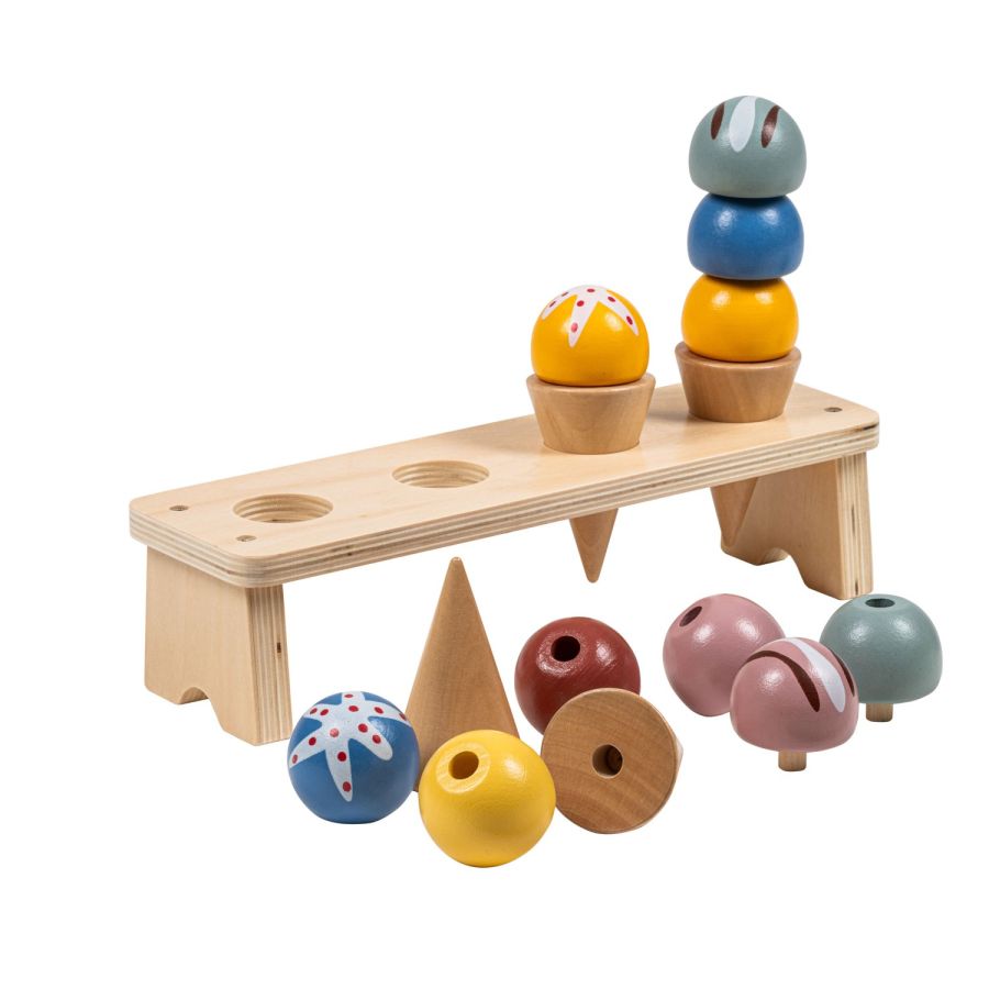Set de Glaces en Bois – Espace Glacier et Jouet d’Imitation Gourmand