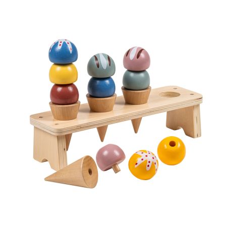 Set de Glaces en Bois – Espace Glacier et Jouet d’Imitation Gourmand