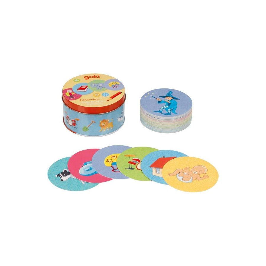 Jeu de Mimes 50 Cartes | Pantomime en Boîte Métal 4+ ans