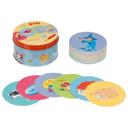 Jeu de Mimes 50 Cartes | Pantomime en Boîte Métal 4+ ans