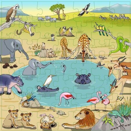 Puzzle Savane Africaine | Biome & Animaux EDUCO 3+ ans