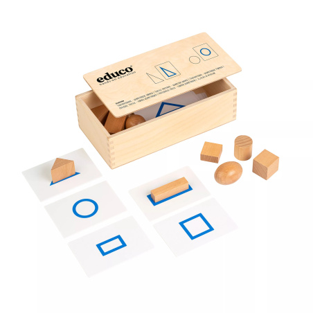 Formes Géométriques Tactiles en Bois | Matériel Montessori Educo