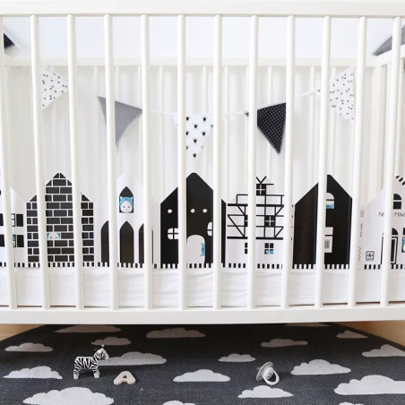 Livre noir et blanc bébé "Neko's House" | Livre contrasté pour tummy time | lesminis.fr