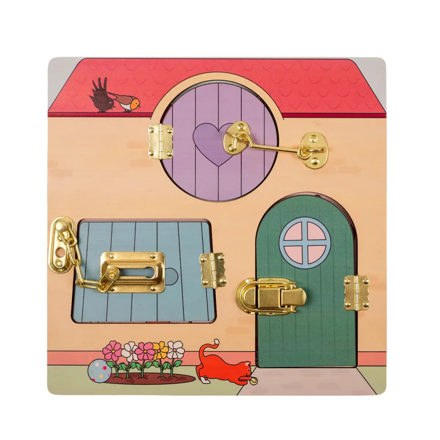 Maison à Serrures Educo | Jeu Sensoriel & Motricité fine dès 2 ans | Les Minis