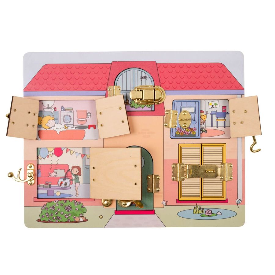 Grande Maison à Serrures Educo | Jeu Loquets & Motricité dès 2 ans | Les Minis