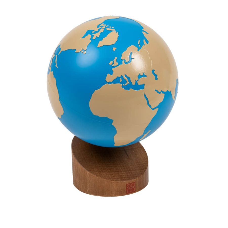 Globe des continents Montessori (couleurs Gonzagarredi)