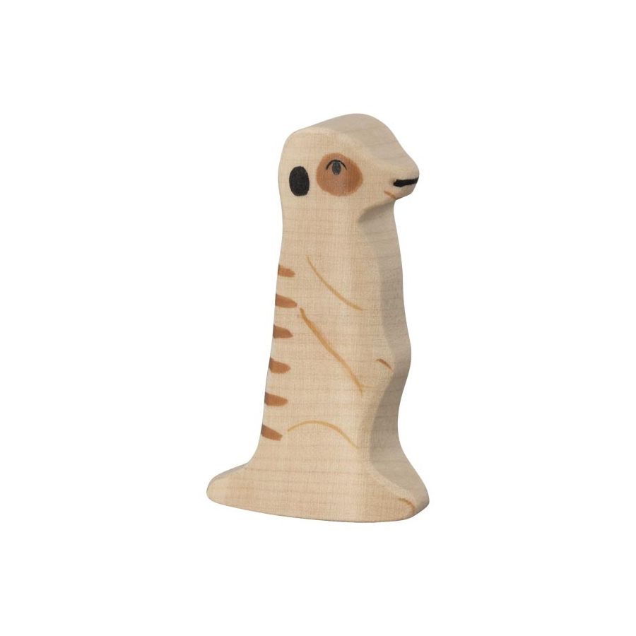 Suricate en Bois Holztiger 80606 | Jouet Figurine Afrique | Bois Naturel 6,5cm