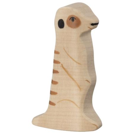 Suricate en Bois Holztiger 80606 | Jouet Figurine Afrique | Bois Naturel 6,5cm