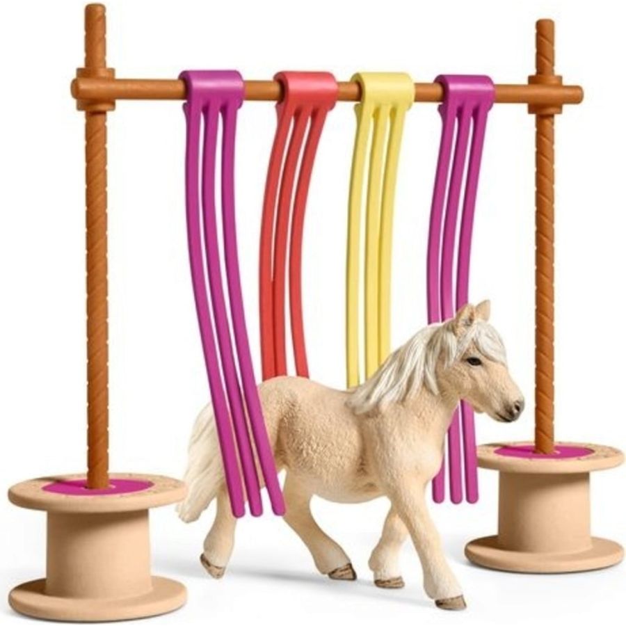 Obstacle à Rideaux pour Poney Schleich | Accessoire équestre pour collectionneurs et passionnés