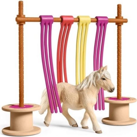 Obstacle à Rideaux pour Poney Schleich | Accessoire équestre pour collectionneurs et passionnés