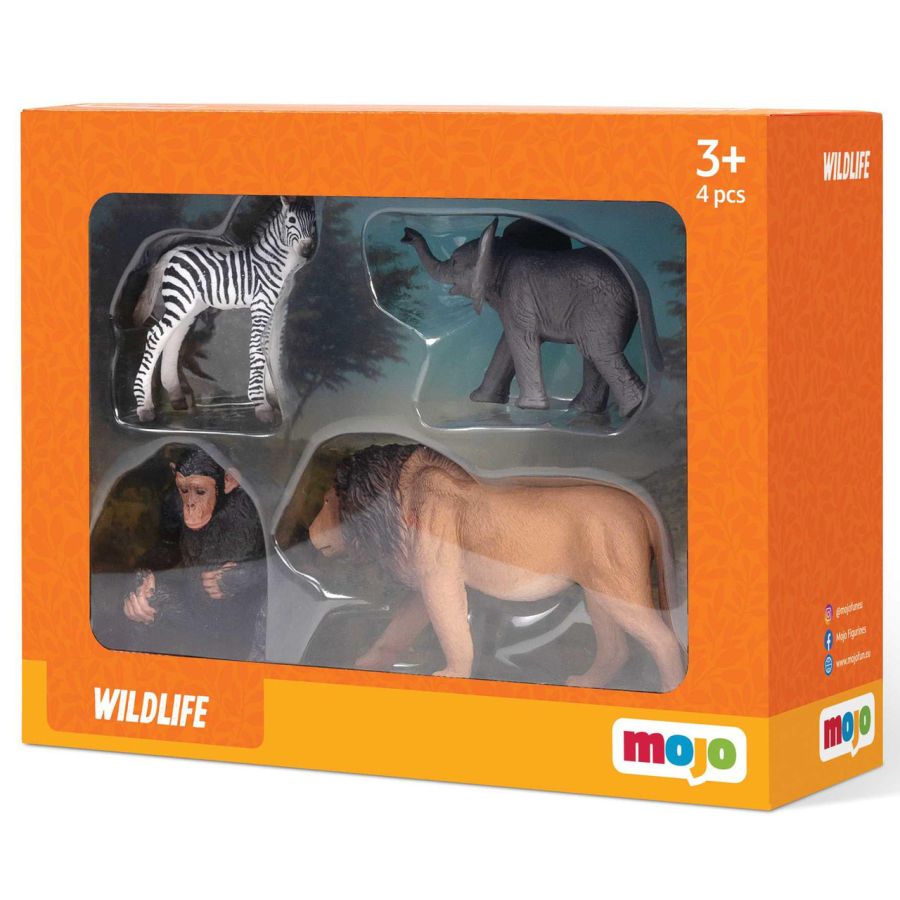 Pack Animaux d'Afrique Mojo | 4 Figurines savane africaine