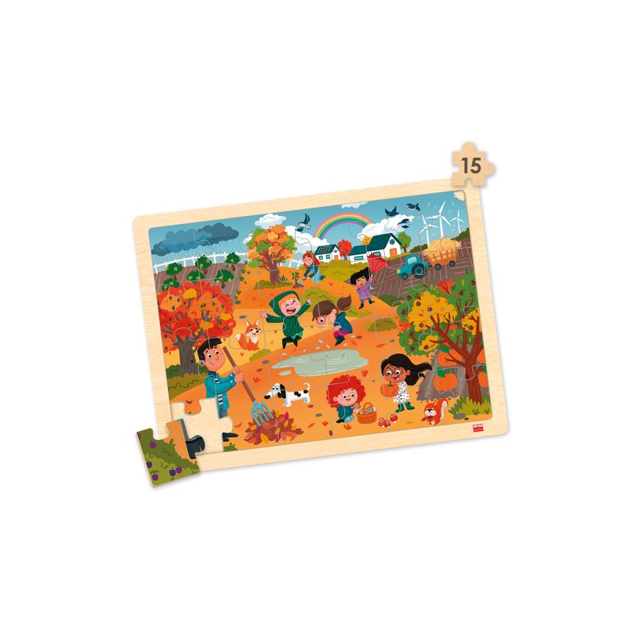 Lot 4 Puzzles Les Quatre Saisons | Jeux Éducatifs Environnement 3-6 ans | LesMinis.fr