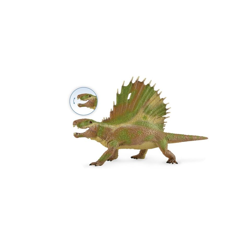 Figurine dinosaure dimetrodon avec machoire mobile Collecta 88822 | Jouet réplique réaliste - Collection Préhistorique Jurassi
