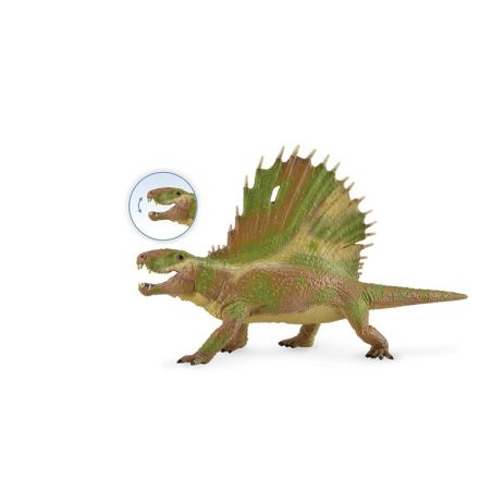 Figurine dinosaure dimetrodon avec machoire mobile Collecta 88822 | Jouet réplique réaliste - Collection Préhistorique Jurassi