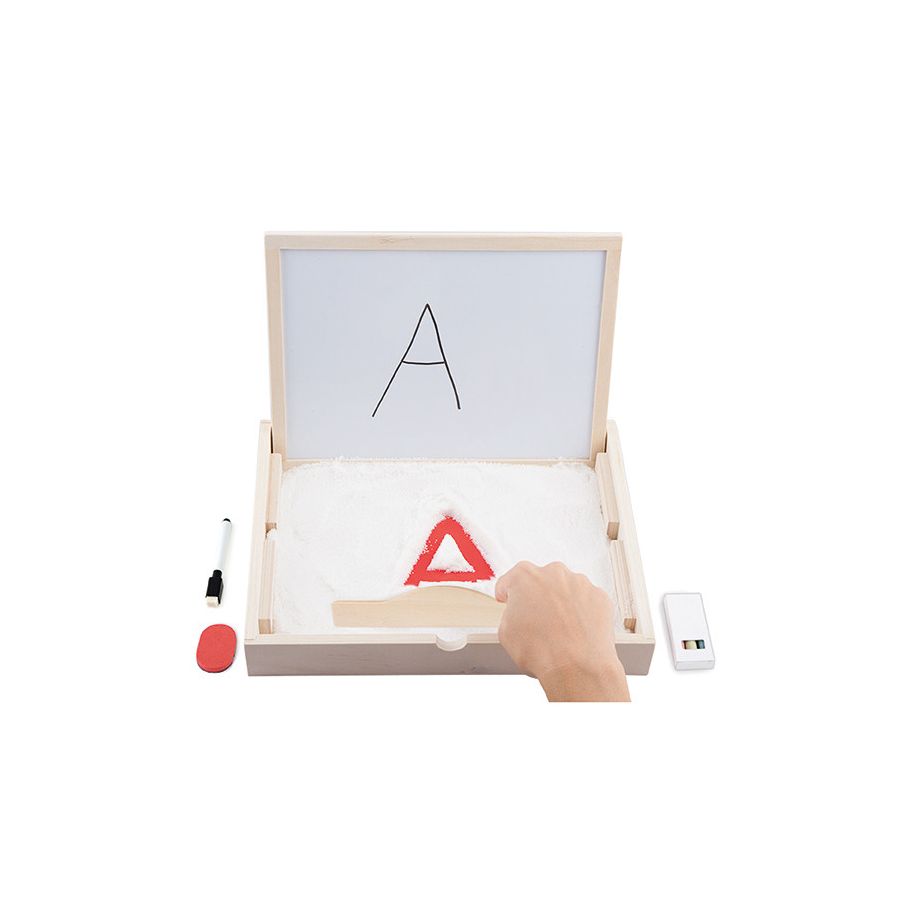 Set Plateau et Tableau Multi-sensoriel de Pré-écriture | Matériel Montessori | LesMinis.fr