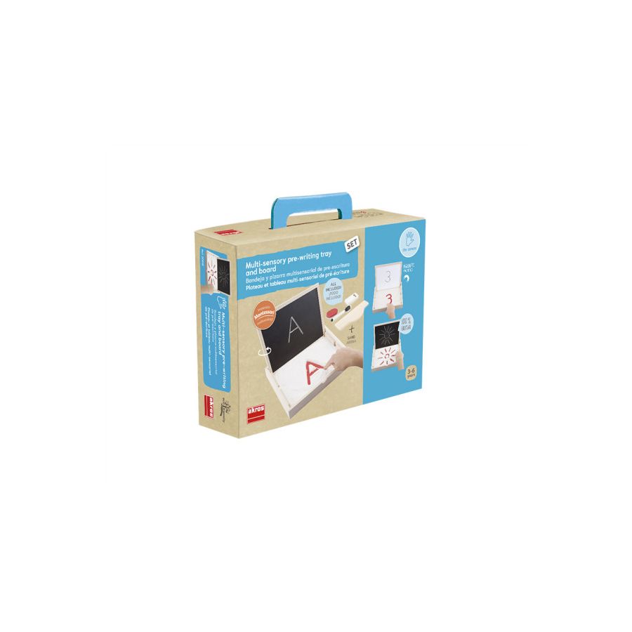 Set Plateau et Tableau Multi-sensoriel de Pré-écriture | Matériel Montessori | LesMinis.fr