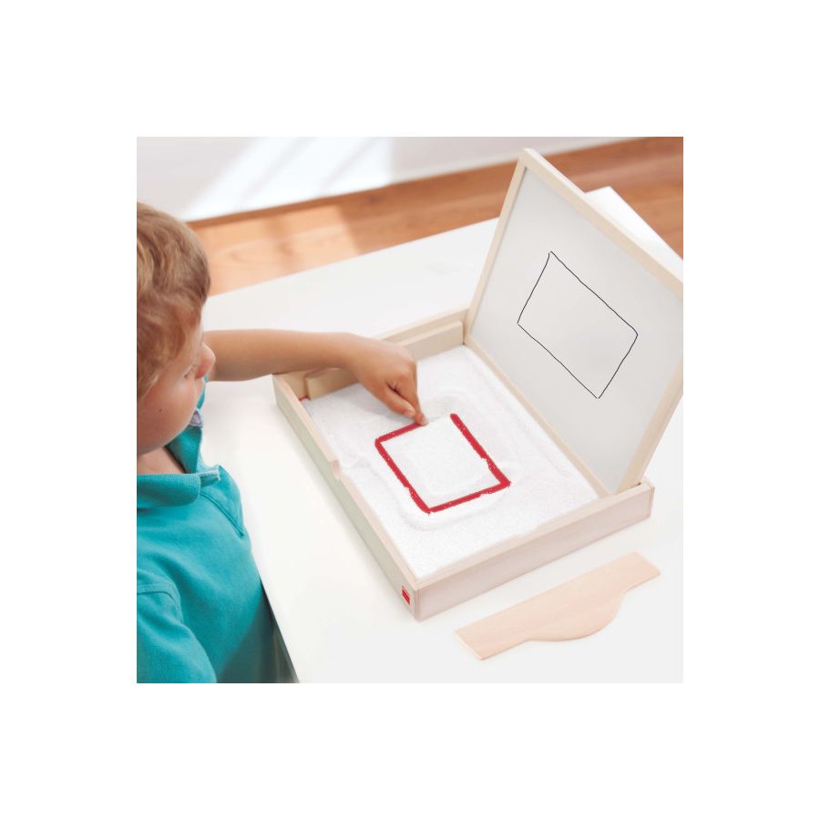 Set Plateau et Tableau Multi-sensoriel de Pré-écriture | Matériel Montessori | LesMinis.fr