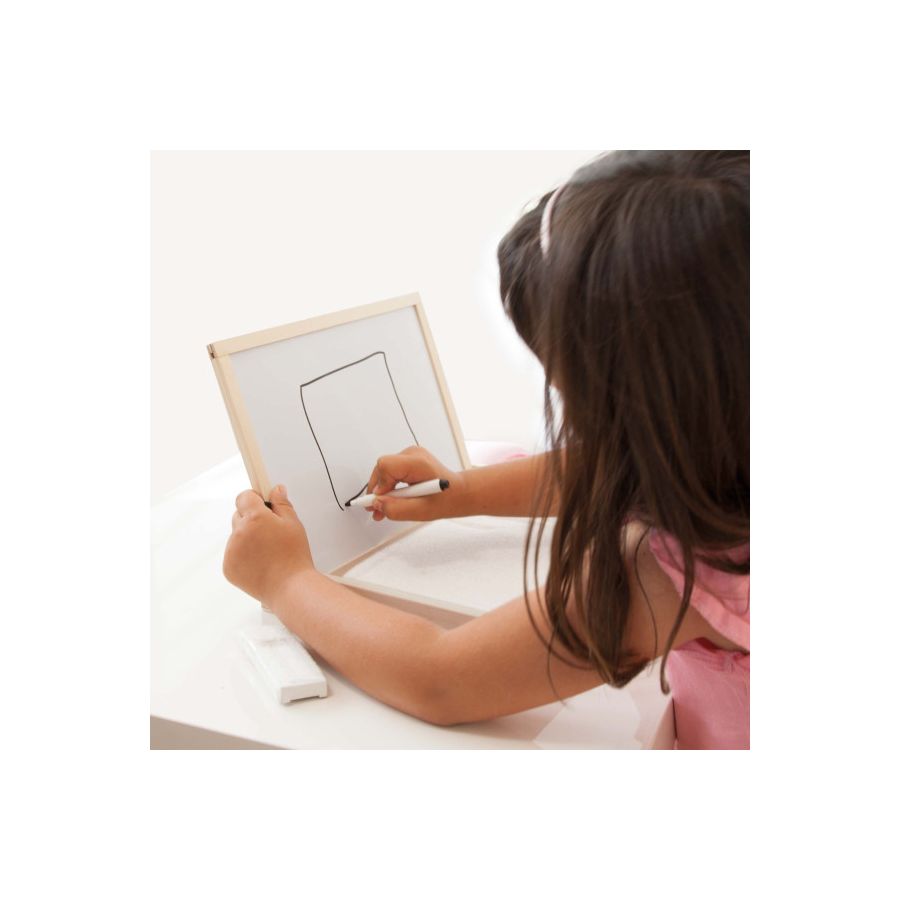 Set Plateau et Tableau Multi-sensoriel de Pré-écriture | Matériel Montessori | LesMinis.fr