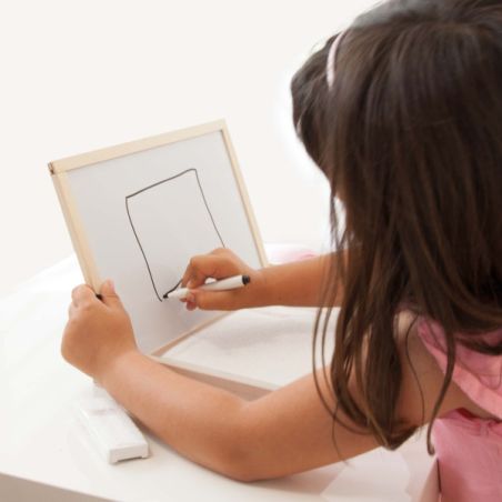 Set Plateau et Tableau Multi-sensoriel de Pré-écriture | Matériel Montessori | LesMinis.fr