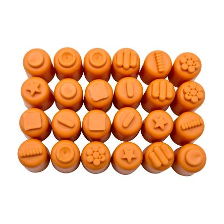 Lot de 24 Tampons à doigts enfants – 8 motifs créatifs variés | Les Minis