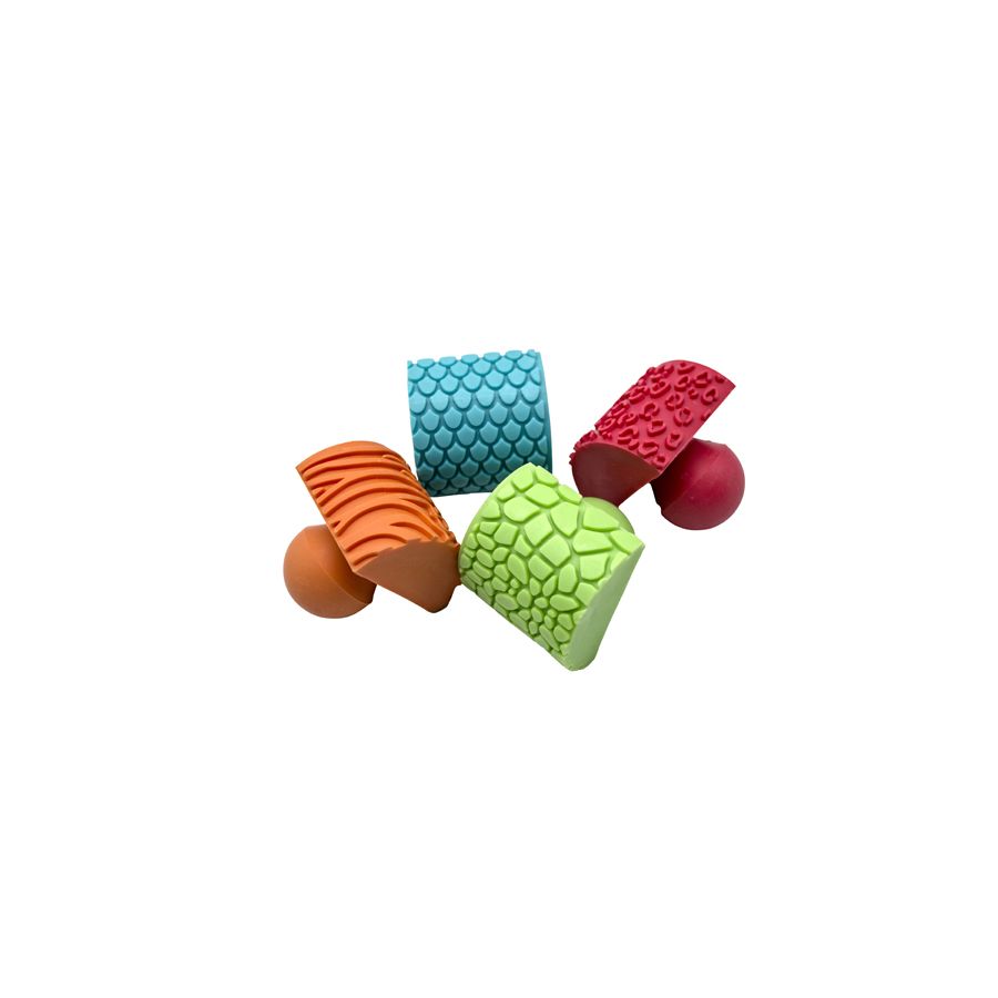 Tampons à bascule Animaux Roche - Set de 4 | Activités Créatives Enfants