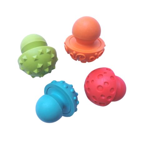 Tampons pression texturés ergonomiques - Set de 4 | Activités enfants