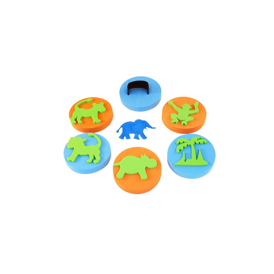 Tampons palmaires ergonomiques Jungle - Set 6 motifs animaux | Les Minis