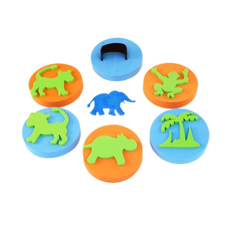 Tampons palmaires ergonomiques Jungle - Set 6 motifs animaux | Les Minis