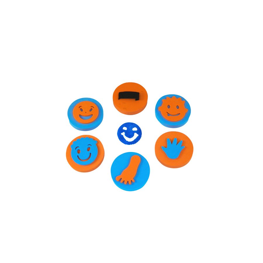 Tampons palmaires ergonomiques Fun - Set de 6 empreintes rigolotes | Les Minis
