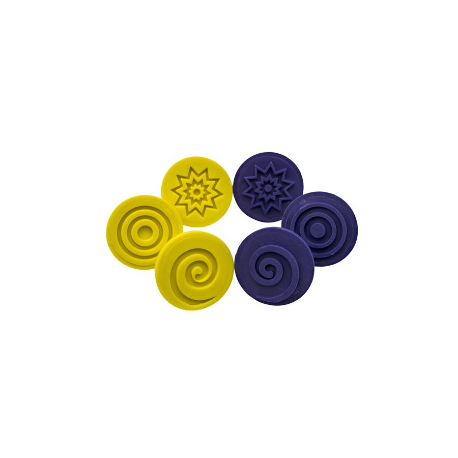 Tampons ergonomiques Opposites à assembler - Spirale, Fleur, Cercles | Les Minis