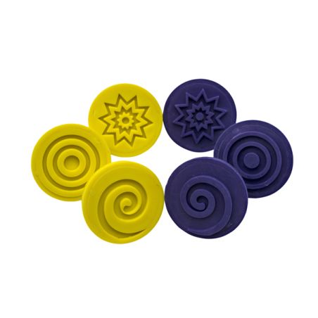 Tampons ergonomiques Opposites à assembler - Spirale, Fleur, Cercles | Les Minis