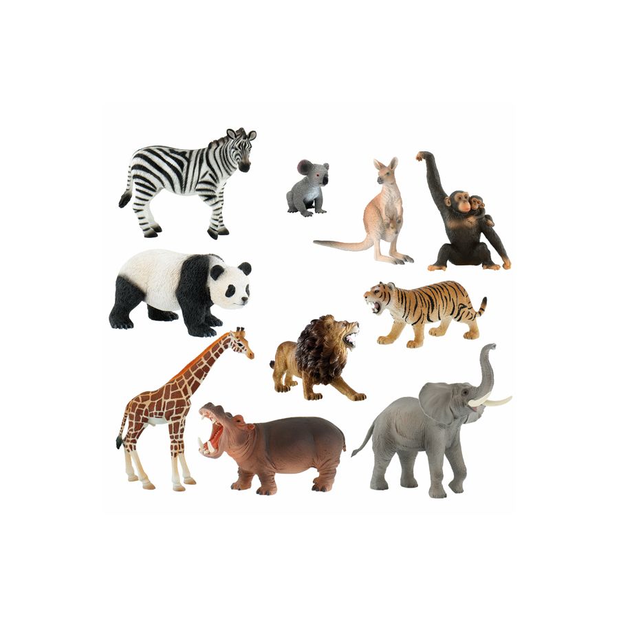 Coffret 10 Figurines Animaux Sauvages Bullyland - Jouet éducatif dès 3 ans | Les Minis
