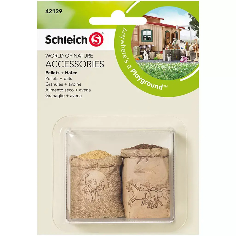 Granulé et avoine nourriture pour figurines - Accessoires miniatures Schleich 42129